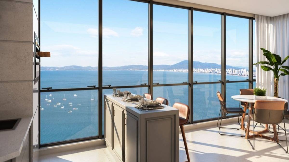 Apartamento com 4 suítes no Edifício Number One no Centro, Itapema
