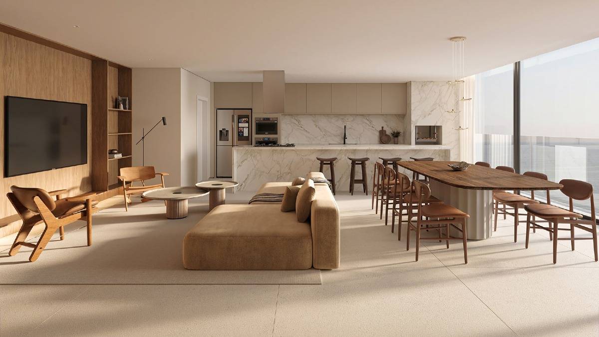 Apartamento com 147m² e 3 suítes no NEOS na Praia Brava em Itajaí