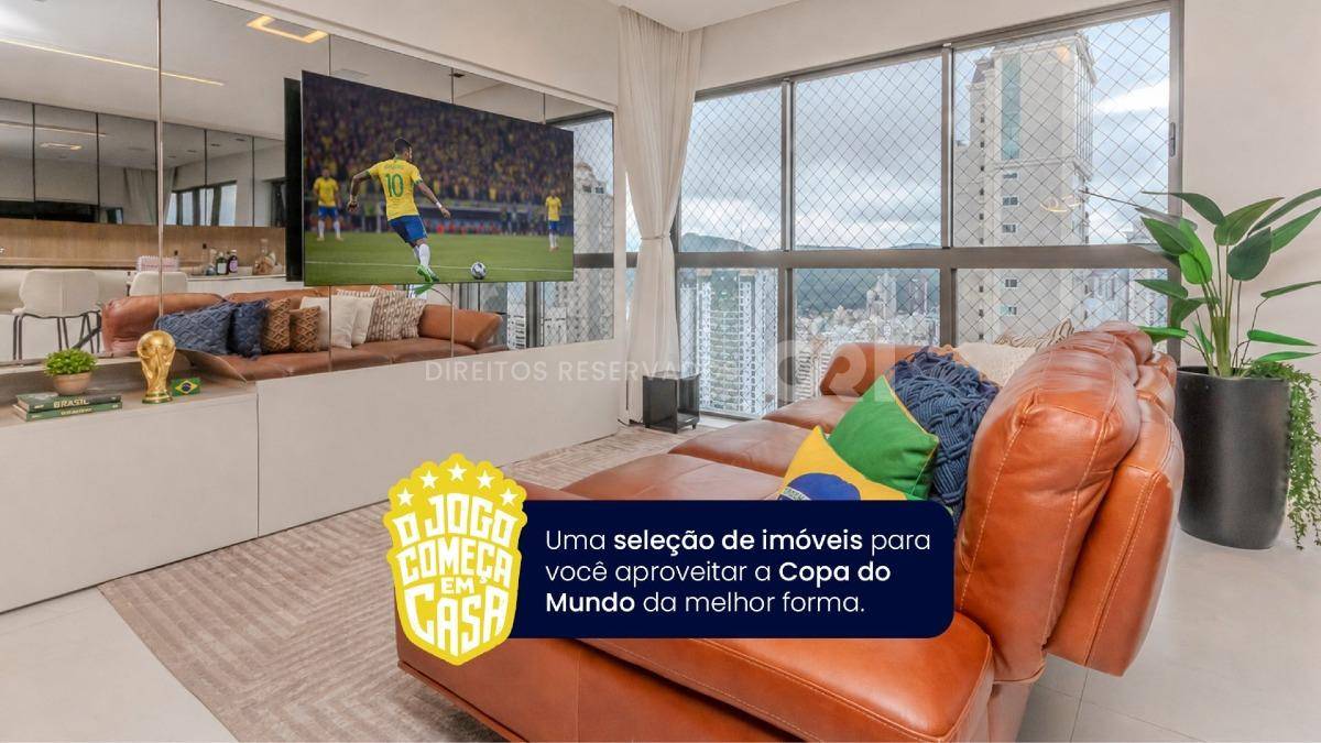 COPA: Apartamento com 4 Suítes no Edifício Royal Tower no Centro em Balneário Camboriú