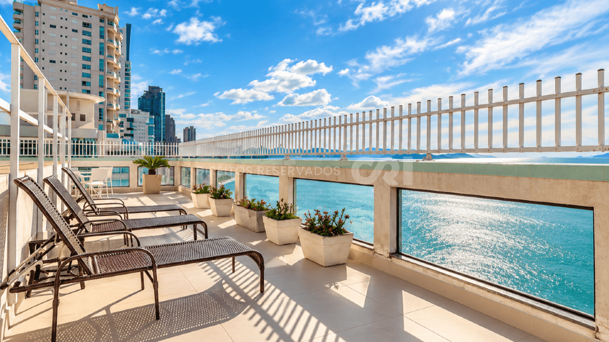 Apartamento frente mar com 1 Dormitório no Camboriú Park na Barra Sul, Balneário Camboriú