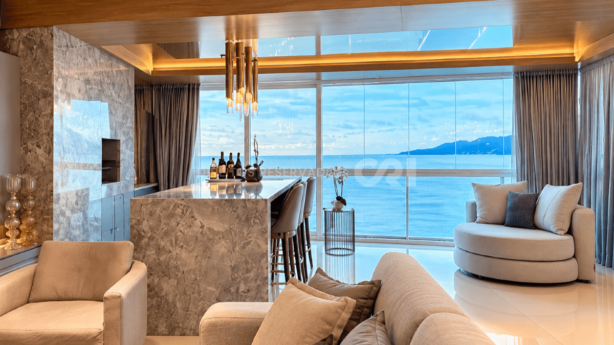 Apartamento Frente Mar Mobiliado com 4 Suítes no Sognare Residenziale, Meia Praia, Itapema