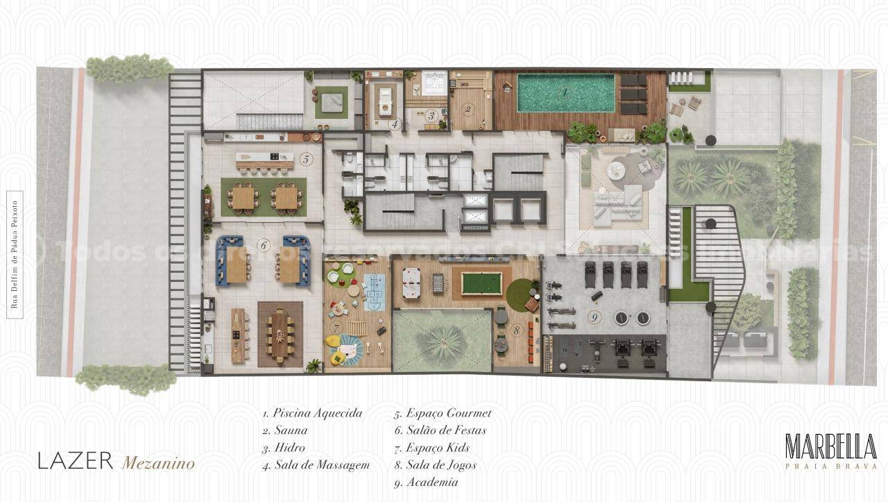 Foto do imóvel Apartamento no Marbella Praia Brava Itajaí com 3 suítes e 163m²