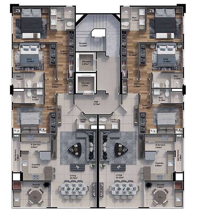 Foto do imóvel Apartamento na Planta no Hannover no Centro de Balneário Camboriú