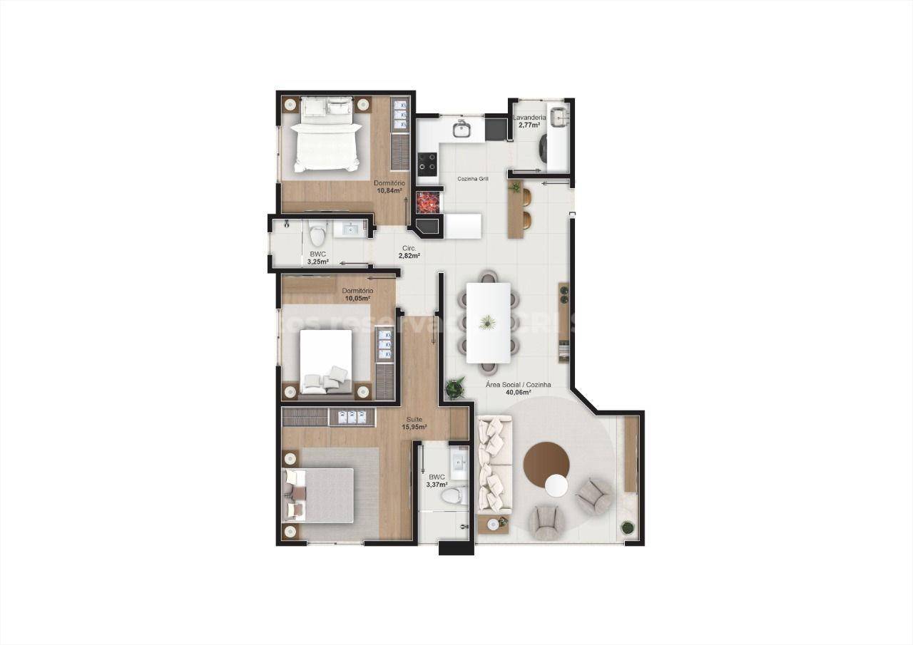 Foto do imóvel Apartamento Punta Sal Balneário Camboriú com 3 Quartos sendo 1 Suíte e 2 garagem