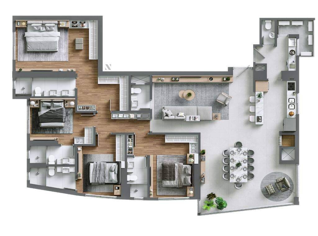 [Edificio] Apartamento à venda Ápice Towers: Planta apartamento