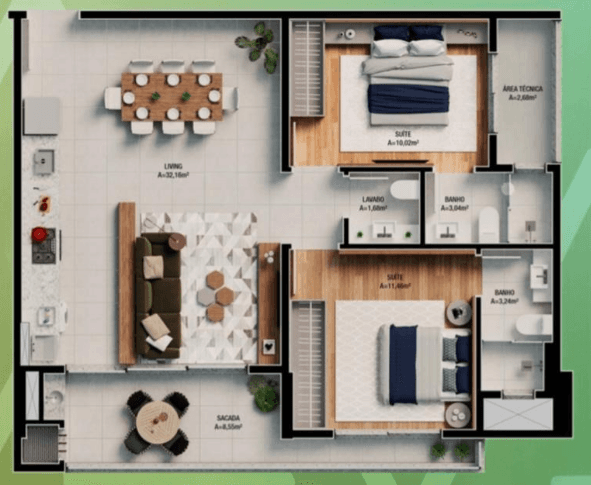 [Edificio] Apartamento à venda Brava Valley Home Clube: 