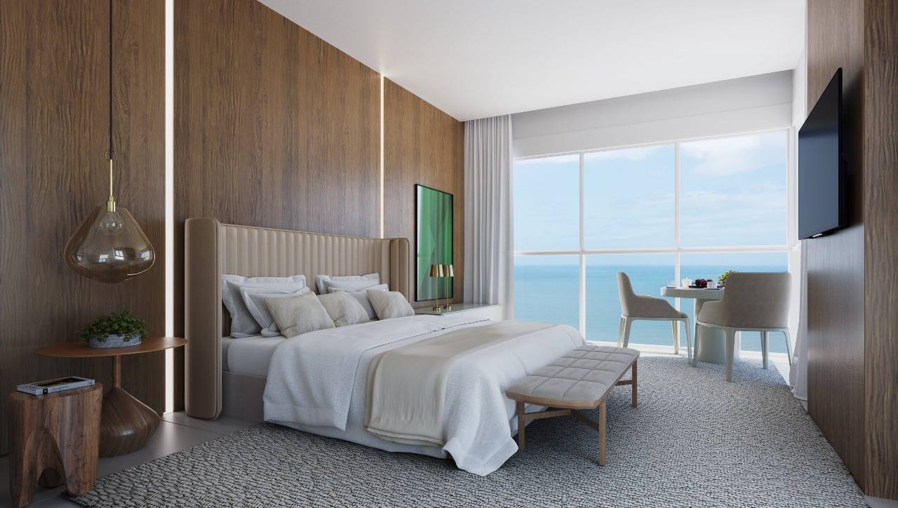 Foto do imóvel Apartamento à venda no Edifício L'atelier Concept Homes com 04 suítes 213,72 m² privativos, frente mar, em Meia Praia, Itapema/SC.