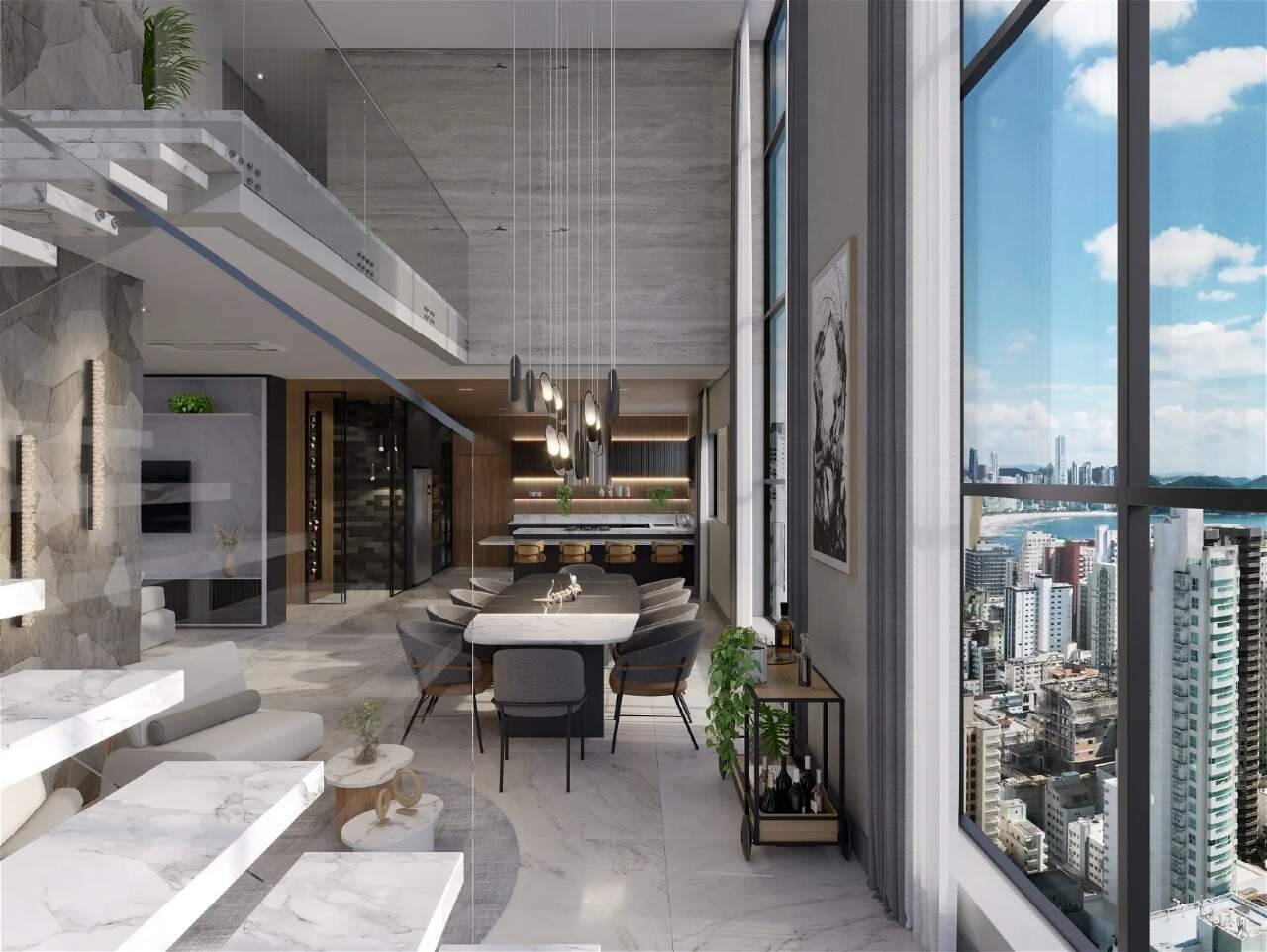 Foto do imóvel Apartamento Duplex na Planta de 04 Suítes á venda no Edifício Línea Living Concept em Balneário Camboriú