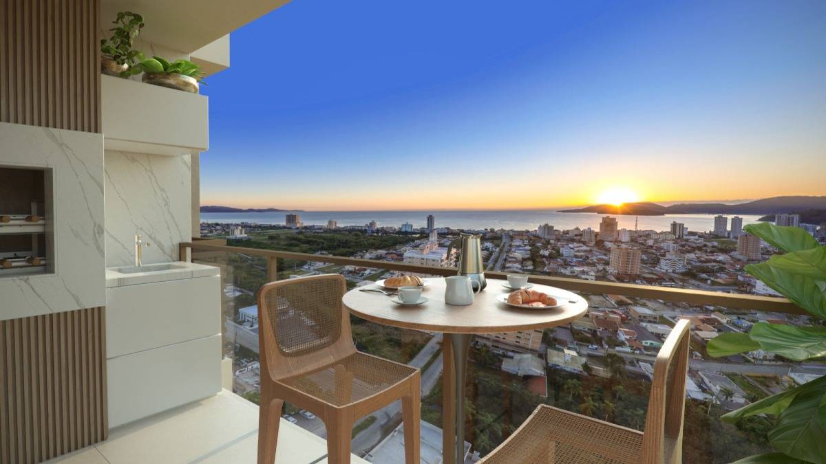 Apartamento de 85,5m² com 3 suítes no Edifício Quest Residence em Balneário Perequê, Porto Belo