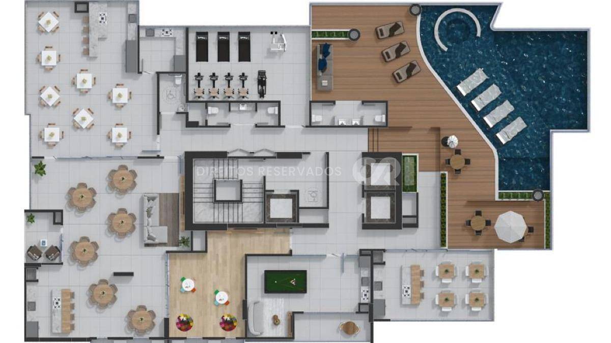 Apartamento de 85,5m² com 3 suítes no Edifício Quest Residence em Balneário Perequê, Porto Belo