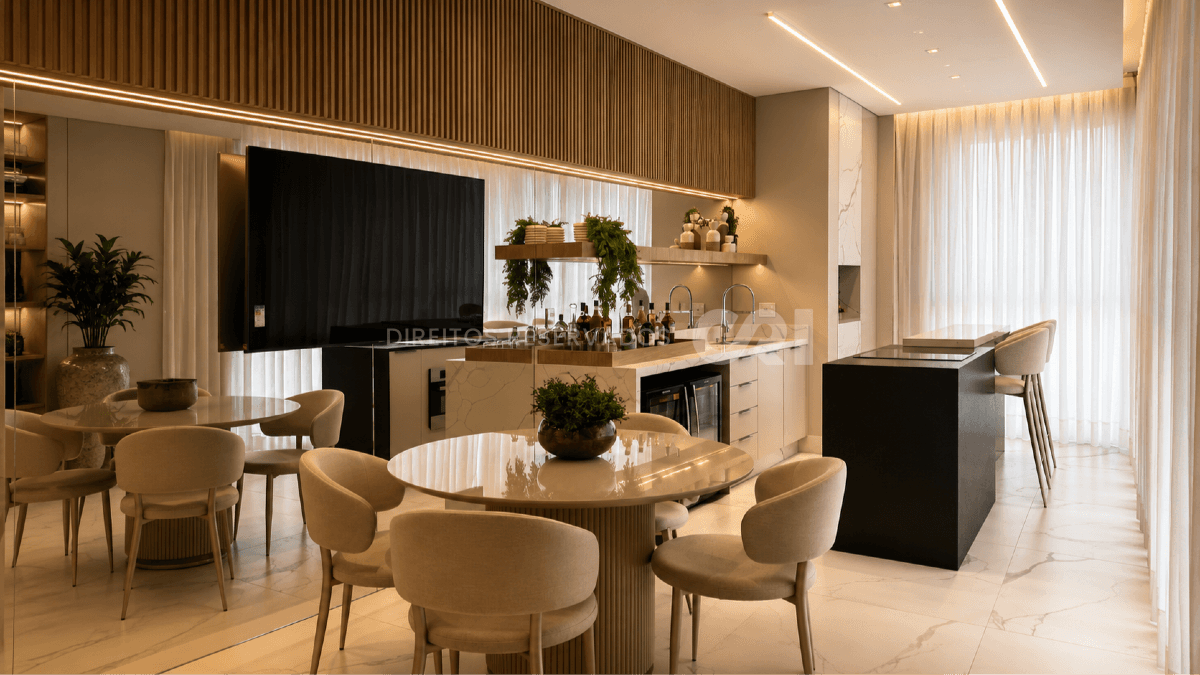 COPA: Apartamento com 4 suítes Doha Tower na Meia Praia Itapema