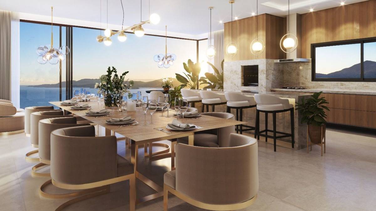 Apartamento com 4 suítes no Shanghai Tower na Meia Praia, Itapema
