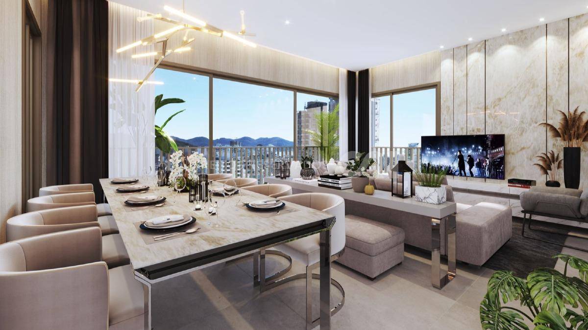 Apartamento com 3 Suítes no Edifício Senses na Meia Praia, Itapema.