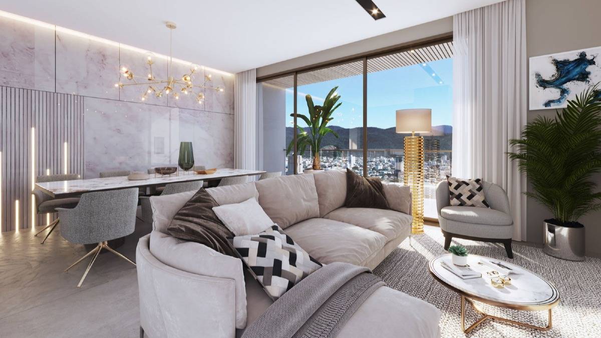 Apartamento com 3 Suítes no Edifício Senses na Meia Praia, Itapema.