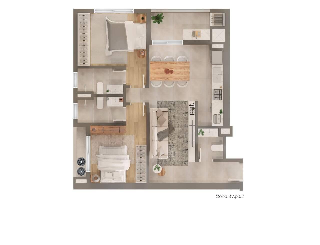 Foto do imóvel Apartamento no Lagom Perequê – 79m², 2 suítes em Porto Belo