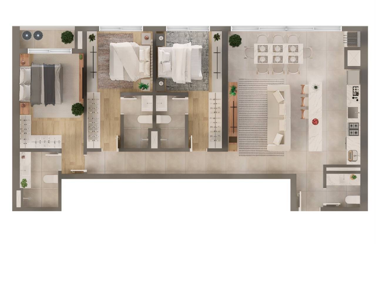 Foto do imóvel Loft a venda no Lagom com 01 Quarto sendo 01 Suite em Porto Belo Pereque