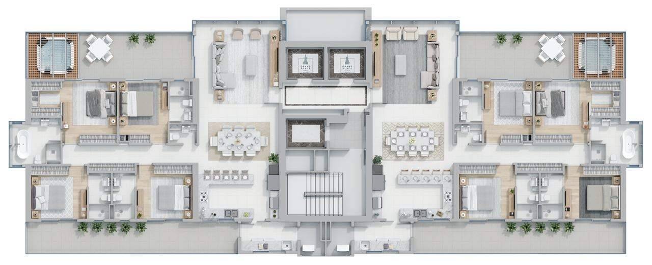 Foto do imóvel Apartamento com 04 suítes á venda no Edifício Grand Place em Balneário Camboriú